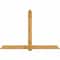 Ekena Millwork Eugene Rough Sawn Timber Gable Bracket, Western Red Cedar, 96"W x 64"H x 2"D x 6"F, 16/12 Pitch GBW096X64X0206EUG00RWR - alternate 1
